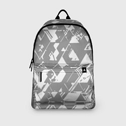 Рюкзак Светлый серый геометричный паттерн, цвет: 3D-принт — фото 2