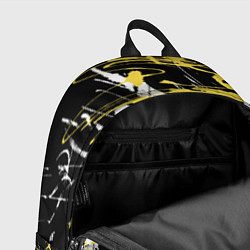 Рюкзак Желтая краска на черном, цвет: 3D-принт — фото 2
