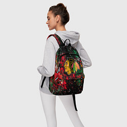 Рюкзак Chicago Blackhawks NHL black, цвет: 3D-принт — фото 2