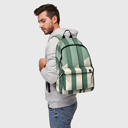 Рюкзак Зеленые полосы, цвет: 3D-принт — фото 2