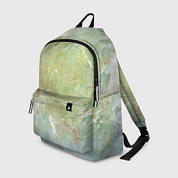 Рюкзак Абстракция - white waves on green background, цвет: 3D-принт