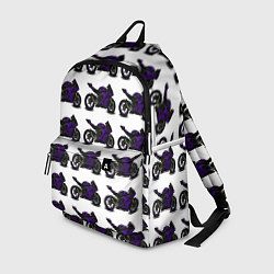 Рюкзак The motorcycle is dark purple, цвет: 3D-принт