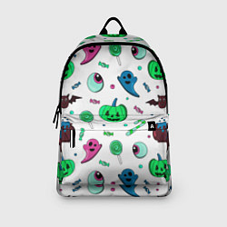 Рюкзак Halloween light green pumpkin - паттерн, цвет: 3D-принт — фото 2