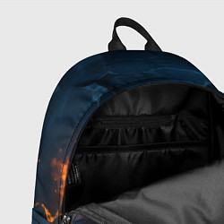 Рюкзак Разлом плит с огнем, цвет: 3D-принт — фото 2