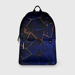 Рюкзак Тёмный синий абстракция битые плиты, цвет: 3D-принт — фото 2