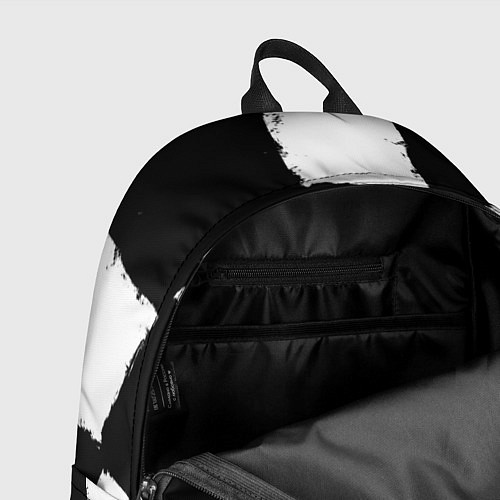 Рюкзак Черные квадраты в виде шахматной доски / 3D-принт – фото 4