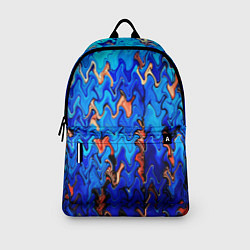 Рюкзак Сине-голубой стекающая абстракция, цвет: 3D-принт — фото 2