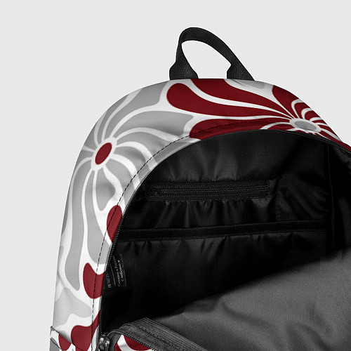Рюкзак Цветы cherry and grey pattern / 3D-принт – фото 4