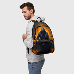 Рюкзак Гитарист играющий в пламени, цвет: 3D-принт — фото 2