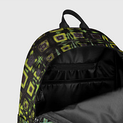 Рюкзак Абстрактная зелено-черная текстура, цвет: 3D-принт — фото 2