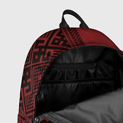 Рюкзак Узоры славянские в красном цвете, цвет: 3D-принт — фото 2