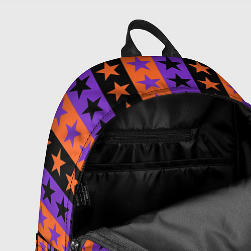 Рюкзак Звёзды Хэллоуина паттерн полосатый / 3D-принт – фото 4