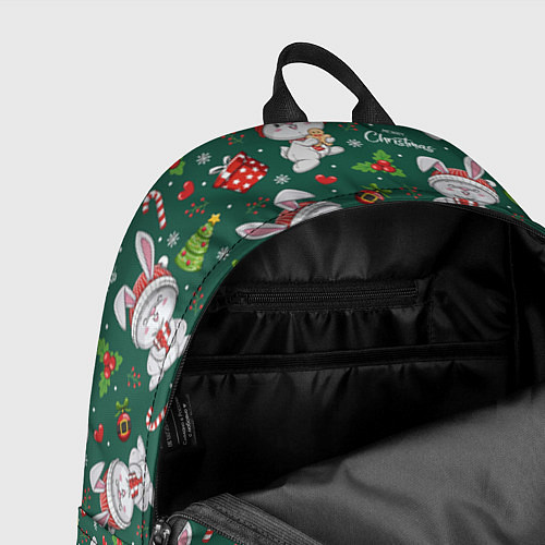 Рюкзак Новогодние зайчики / 3D-принт – фото 4