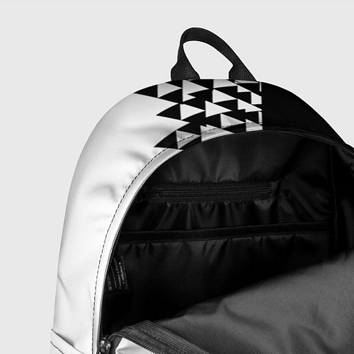 Рюкзак Juventus черно белая геометрия текстура / 3D-принт – фото 4