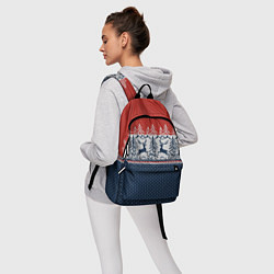 Рюкзак Вязаный узор с оленями, цвет: 3D-принт — фото 2