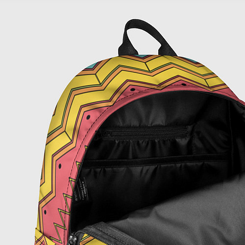 Рюкзак Цветные зигзаги / 3D-принт – фото 4