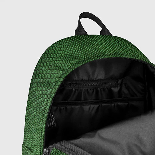 Рюкзак Змеиная зеленая кожа / 3D-принт – фото 4