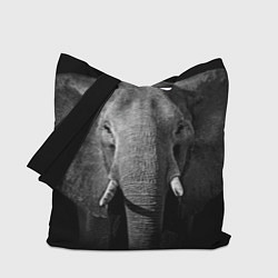 Сумка-шопер Взгляд слона, цвет: 3D-принт
