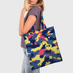 Сумка-шопер Разноцветный камуфляж, цвет: 3D-принт — фото 2