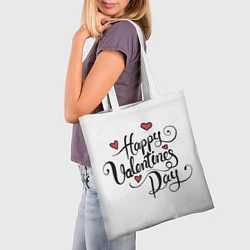 Сумка-шопер Happy Valentines Day, цвет: 3D-принт — фото 2