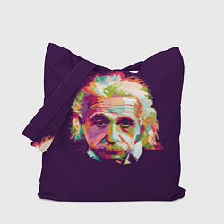 Сумка-шопер Альберт Эйнштейн: Арт, цвет: 3D-принт