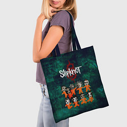 Сумка-шопер Группа Slipknot, цвет: 3D-принт — фото 2