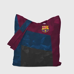 Сумка-шопер FC Barcelona: Dark polygons, цвет: 3D-принт