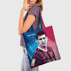 Сумка-шопер Lionel Messi, цвет: 3D-принт — фото 2