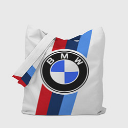 Сумка-шопер BMW M: White Sport, цвет: 3D-принт