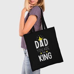 Сумка-шопер Dad you are the King, цвет: 3D-принт — фото 2