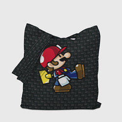 Сумка-шопер Super Mario: Black Brick, цвет: 3D-принт