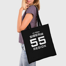 Сумка-шопер Im from Siberia: 55 Region, цвет: 3D-принт — фото 2