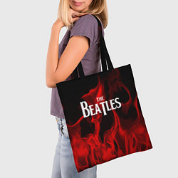 Сумка-шопер The Beatles: Red Flame, цвет: 3D-принт — фото 2
