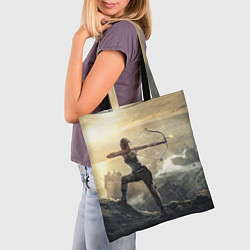 Сумка-шопер Tomb Raider цвета 3D-принт — фото 2