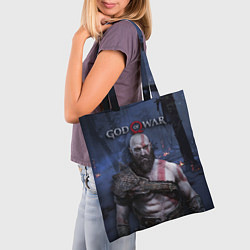 Сумка-шопер God of War: Kratos, цвет: 3D-принт — фото 2