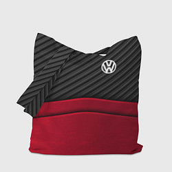 Сумка-шопер Volkswagen: Red Carbon, цвет: 3D-принт