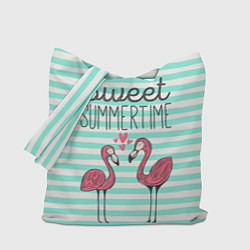Сумка-шопер Sweet Summer Flamingo, цвет: 3D-принт