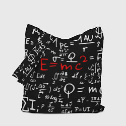 Сумка-шопер E=mc2: Black Style, цвет: 3D-принт