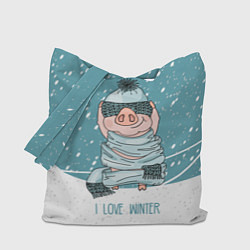 Сумка-шоппер Pig: I love winter