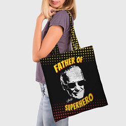 Сумка-шопер Stan Lee: Father of Superhero, цвет: 3D-принт — фото 2