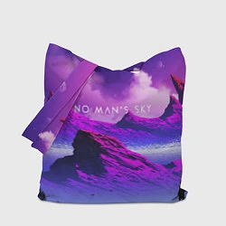 Сумка-шопер No Man's Sky: Neon Mountains, цвет: 3D-принт