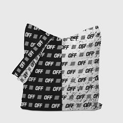 Сумка-шопер Off-White: Black & White, цвет: 3D-принт