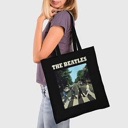 Сумка-шопер The Beatles: Abbey Road, цвет: 3D-принт — фото 2