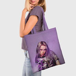 Сумка-шопер Billie Eilish: Violet Fashion, цвет: 3D-принт — фото 2