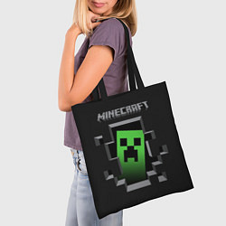 Сумка-шопер Minecraft Creeper, цвет: 3D-принт — фото 2