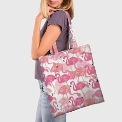 Сумка-шопер Рай фламинго, цвет: 3D-принт — фото 2