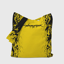 Сумка-шопер Cyberpunk 2077 Samurai logo, цвет: 3D-принт