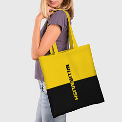 Сумка-шопер BILLIE EILISH: Yellow & Black, цвет: 3D-принт — фото 2