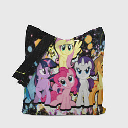 Сумка-шопер My little pony band, цвет: 3D-принт