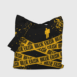 Сумка-шопер BILLIE EILISH: Yellow & Black Tape, цвет: 3D-принт